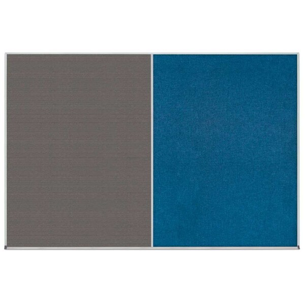 Enclosed Corkboard, 1 Door, 18"x24", 4" Fra, UV3407-BLACK-MEDGRY